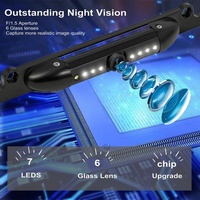 Caméra de plaque d'immatriculation américaine 8 IR LED vision nocturne caméra de recul de plaque d'immatriculation américaine pour le stationnement