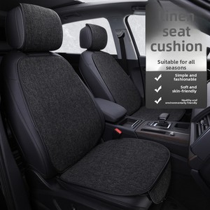 Cuscino per Sedile <span class=keywords><strong>Auto</strong></span> Estivo Rinfrescante, Set Tre Pezzi in Lino con Imbottitura in Spugna, Traspirante e Antiscivolo, <span class=keywords><strong>Universale</strong></span> - Product Image 5