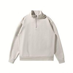 Sudadera con capucha de alta calidad con cremallera de un cuarto, estilo urbano, de peso pesado, oversize, 100% algodón, para invierno, lisa, súper suave, proveedor - Product Image 2