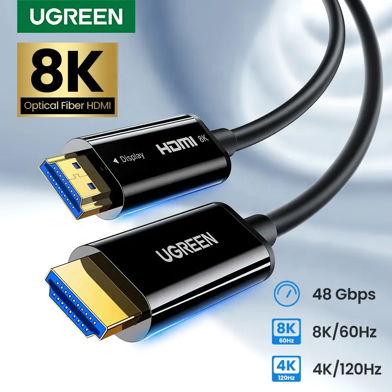 UGREEN 8K HDMI 2.1 Fiber Optic Cable 48Gbps Ultra High-Speed HDMI Optical Audio Cable HDR10 HDCP 2.2 for PS5 Xbox TV Projector