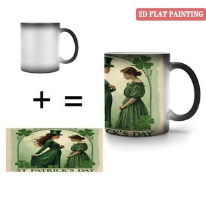 All Season Universal Mug Frosted Black 11oz <b>Ceramic</b> Heat Activated Drinking <b>Cup</b> - Product Image 4