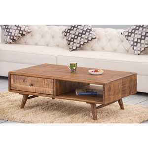 Table basse en bois de style mid-century modern avec tiroir de rangement, meubles de salon, collection à prix de gros - Product Image 2