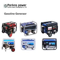 Porkins Kleiner Tragbarer 4-Takt Benzin-Generator 7,5kW 10kVA Offener Typ Geräuscharmer Typ 25L Kraftstofftank 12V DC Elektrostart 230V/400V
