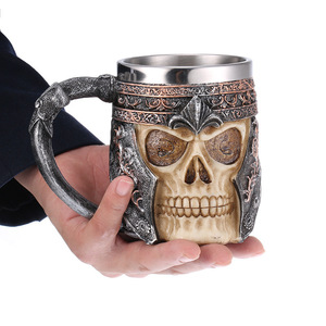 Gothique Halloween Tasse en Céramique Creepy pour Crâne et Démon Sneak Smiling Water Mug Chevalier et Octopus Tentacule Tasses à Café et à Bière - Product Image 2