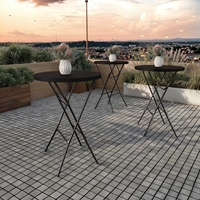 Bestseller 80cm 32 Zoll 110cm Höhe Tragbarer Party- und Event-Klapptisch Schwarzer Cocktail Outdoor Faltbarer Bartisch