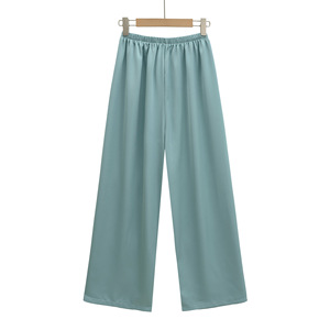 <span class=keywords><strong>Pantaloni</strong></span> Estivi da Donna a <span class=keywords><strong>Vita</strong></span> Alta, Gamba Larga, Stile Palazzo, Chiusura Elastica <span class=keywords><strong>in</strong></span> <span class=keywords><strong>Vita</strong></span>, Tessuto <span class=keywords><strong>in</strong></span> <span class=keywords><strong>Viscosa</strong></span> Elasticizzato Antirughe, Vestibilità Comoda - Product Image 2