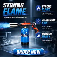 Pistolet lance-flammes puissant / Chalumeau à charbon de bois / Allumeur de cuisine - Gadgets culinaires / Chalumeau au propane pour cuisine et barbecue