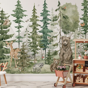 Nature et paysage tissu rose <span class=keywords><strong>pastel</strong></span> montagne murale 3D intérieurs chambre <span class=keywords><strong>papier</strong></span> <span class=keywords><strong>peint</strong></span> pour enfants - Product Image 3