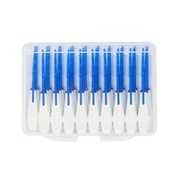 Brosse à dents portable réutilisable à faible MOQ avec picots en caoutchouc pour le nettoyage des dents, brosse interdentaire en caoutchouc pour usage domestique