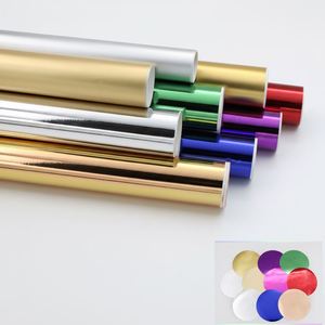 Papier d'emballage de Noël en feuille métallique imperméable recyclable brillant or/argent/rouge/vert, emballage cadeau de luxe pour les fêtes A4 - Product Image 2
