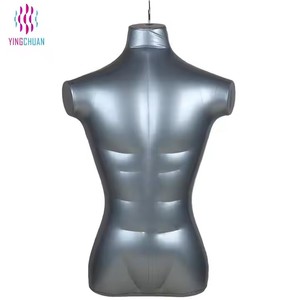 Mannequin gonflable en PVC en gros, sans tête, gain de place, mannequin masculin demi-corps avec pompe à air, mannequin gonflable Toros - Product Image 5