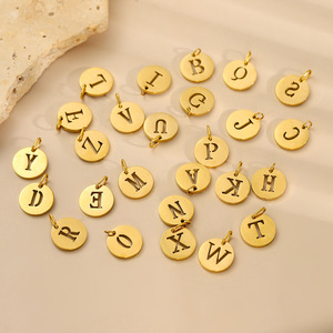 Acier inoxydable aucun ternissement évider lettre initiale Alphabet numéro breloque <span class=keywords><strong>pour</strong></span> collier à faire soi-même Bracelet boucle d'oreille <span class=keywords><strong>fabrication</strong></span> de <span class=keywords><strong>bijoux</strong></span> - Product Image 2