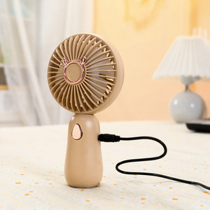Portable <b>Mini</b> Handheld <b>Fan</b> With Rechargeable Battery <b>Usb</b> Charging 2W DC Motor Button Control Hands-Free For Students - Product Image 3