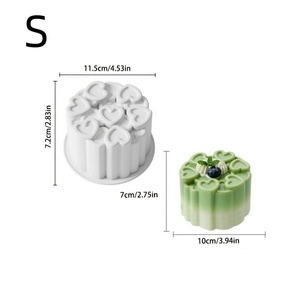 Love-Shaped Round Mold Mousse Chocolate Cake Non-Stick Easy-Release Oven <b>Safe</b> Baking DIY <b>Tool</b> Cross-Border - Product Image 4