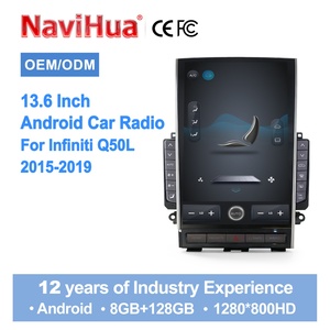 Navihua 13.6 Inch Tesla Style Android Car Radio Vertical Screen <b>Auto</b> Navigation for Infiniti Q50L 2015-2019 CarPlay Audio - Product Image 1