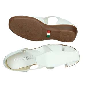 Cinzia Soft Donna Mocassino Bianco <b>Wedges</b> Sandals <b>Women</b> <b>White</b> Heel Height Colore Taglia - Product Image 6