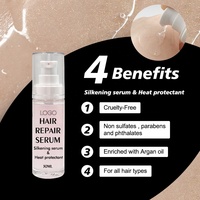 Soin personnalisé à l'huile d'argan scintillante pour perruques, huile de soie réductrice des pointes fourchues, protecteur thermique, sérum réparateur capillaire pour tous types de cheveux