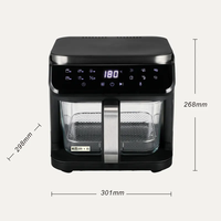 Nouvel Arrivage Friteuse à Air Chaud Électrique Intelligente à Contrôle Numérique LED, Grande Capacité, en Verre, pour Grillades et Cuisson Sans Huile, pour Hôtels et Usage Domestique
