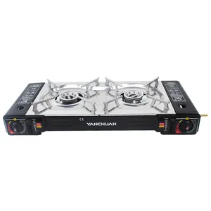 Wholesale 2 burner outdoor camping portable gas stove butane methane portable gas stove