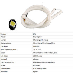 Bande lumineuse LED flexible pour voiture, guide de lumière DRL, blanc/jaune, double <span class=keywords><strong>couleur</strong></span>, phare pour ALTIMA, nouvelle protection IP67, matériau PVC - Product Image 4