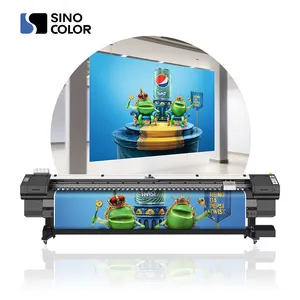 SinoColor 3.2m Large Format 2 i3200/F1080 Head Eco Solvent Printing machine for one way vision