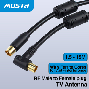 Buena calidad negro 1m 2m 3M RG6 <span class=keywords><strong>cable</strong></span> coaxial 90 grados RF <span class=keywords><strong>macho</strong></span> a hembra <span class=keywords><strong>cable</strong></span> coaxial para CCTV <span class=keywords><strong>cable</strong></span> de <span class=keywords><strong>antena</strong></span> de <span class=keywords><strong>TV</strong></span> chapado en oro - Product Image 3