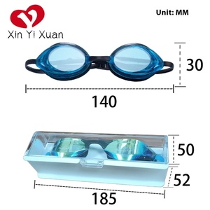 Racing Swim Goggles, Anti-Fog UV Protection Colorful Mirrored PC Lens with Adjustable Thin <b>Rope</b> Strap for Professional Training - Product Image 4