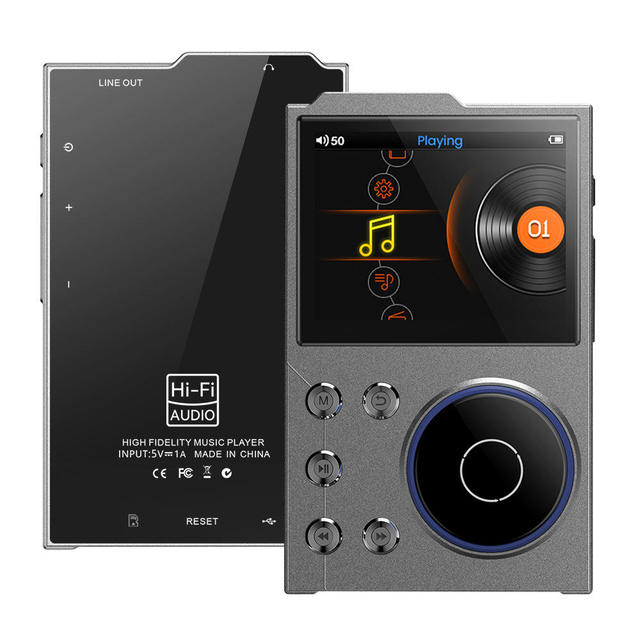 2.4" High-Resolution HiFi MP3 Player, 16GB Zinc Alloy with Lossless DSD Audio for Audiophiles