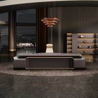 Bureau exécutif de luxe en forme de L Table de gestion haut de gamme Design contemporain pour immeuble de bureaux