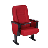 Chaise d'auditorium pliable en bois de style américain avec accoudoirs, siège multifonctionnel pour salle de conférence, amphithéâtre, cinéma