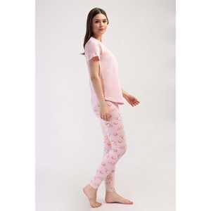 Women's Lyocell Supreme O-Neck Short Sleeve <b>Skirt</b> with Oval Cuff <b>Tights</b> Set Sleepwear - Product Image 3