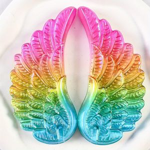 Vente en gros de cristal brut de sélénite aura arc-en-ciel en titane, pierre scintillante à effet arc-en-ciel irisé pour - Product Image 2