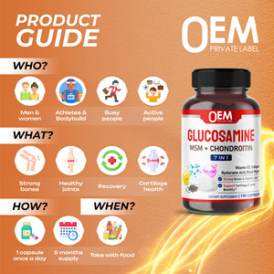 Капсулы с глюкозамином, хондроитином и МСМ для взрослых: поддержка здоровья костей, иммунитет и сердечно-сосудистой системы (OEM) - Product Image 5