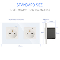 Prise murale intelligente double française en gros avec contrôle à distance Zigbee et mesure de la consommation d'énergie pour projets hôteliers et villas