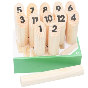 Jeu de lancer de piliers en bois transfrontalier, amusant, pour l'extérieur, pour enfants et adultes, jeu de construction de groupe interactif, puzzle en gros - Product Image 1