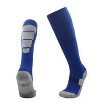 Vente en gros de chaussettes unisexes de football couleur chaussettes de football rembourrées anti-dérapantes pour adultes en plein air