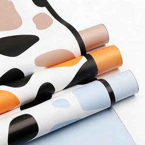 กระดาษห่อดอกไม้กันน้ำลายยีราฟสไตล์เกาหลีสำหรับร้านดอกไม้จัดดอกไม้ - Product Image 1