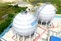 Réservoir de stockage sphérique cryogénique pour ammoniac et éthylène ASME 1500m3-10000m3 pour usine chimique de GPL
