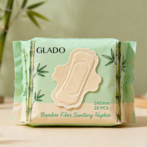 Serviettes hygiéniques jetables personnalisées <span class=keywords><strong>de</strong></span> haute qualité, super absorbantes, biodégradables, en <span class=keywords><strong>bambou</strong></span>, avec ailettes, confortables, importées - Product Image 1
