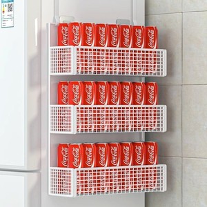 Organisateur de réfrigérateur, étagère latérale multi-niveaux avec crochets pour le rangement de la cuisine, en acier au carbone, installation par crochets - Product Image 2