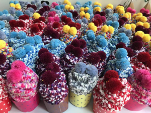 Ngày Valentine Tự Làm Cupcake Vớ Mờ Sang Trọng Vớ Với Cupcake Wrappers Mùa Đông Fluffy Dép Vớ Cho Phụ Nữ Cô Gái - Product Image 6