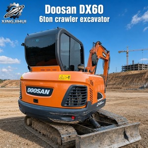 Mini-excavatrice Doosan DX60 de 6 tonnes d'occasion pour travaux de jardinage, d'aménagement paysager et de construction. - Product Image 1