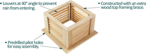 Décorations de maison personnalisées <span class=keywords><strong>Coupole</strong></span> carrée en bois avec toit en cuivre résistant à l'eau pour l'extérieur - Product Image 4