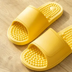 Zapatillas de masaje de color sólido verano cómodas señoras punta abierta fresca