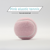Balles de tennis d'entraînement rose clair, balles de tennis élastiques à pression, feutre de polyester de 2.6 pouces et balles de tennis durables avec doublure en caoutchouc