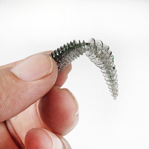 En gros 10 pièces/sac 1.2g 6cm flottant ver appât avec <span class=keywords><strong>sel</strong></span> et poisson Tpe artificiel doux leurres de pêche - Product Image 3