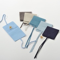 Pochette à bijoux douce de qualité supérieure, élégante, prête à offrir, avec cordon de serrage, pour bagues, boucles d'oreilles, colliers, emballage