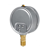 HUBEN 16MPa 160bar Pressure Gauge 63mm 100mm Oil Filled Stainless Steel Pressure Indicators 3 Years Warranty OEM Customized