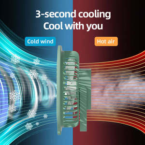 Mini <strong>Fan</strong> <strong>Desk</strong> Table <strong>Led</strong> Small Electric <strong>Fan</strong> <strong>Usb</strong> Rechargeable Summer Portable 3 Speed Mechanical Night Light Air Cooling <strong>Fan</strong> RUMEI - Product Image 5