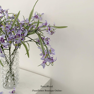 Bouquet d'orchidées artificielles violet, blanc, bleu, imperméable, pour la décoration de la maison, accessoires photo - Product Image 2